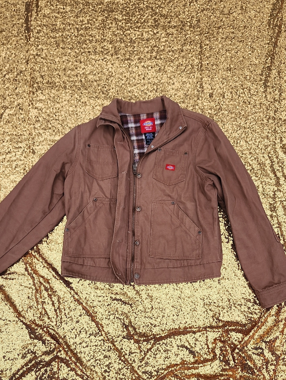 Dickies Brown Women's Denim Jacket Medium Super Stylish!